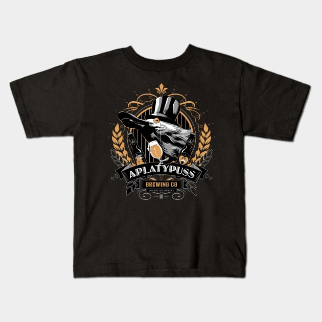 Aplatypuss Brewing Company Kids T-Shirt by Aplatypuss